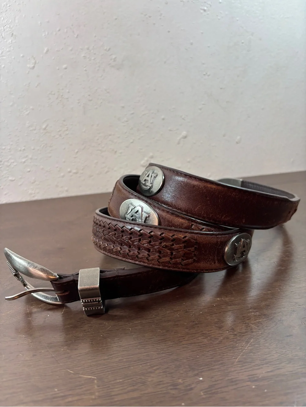 Auburn Tiger Men’s Collegiate Leather Belt
